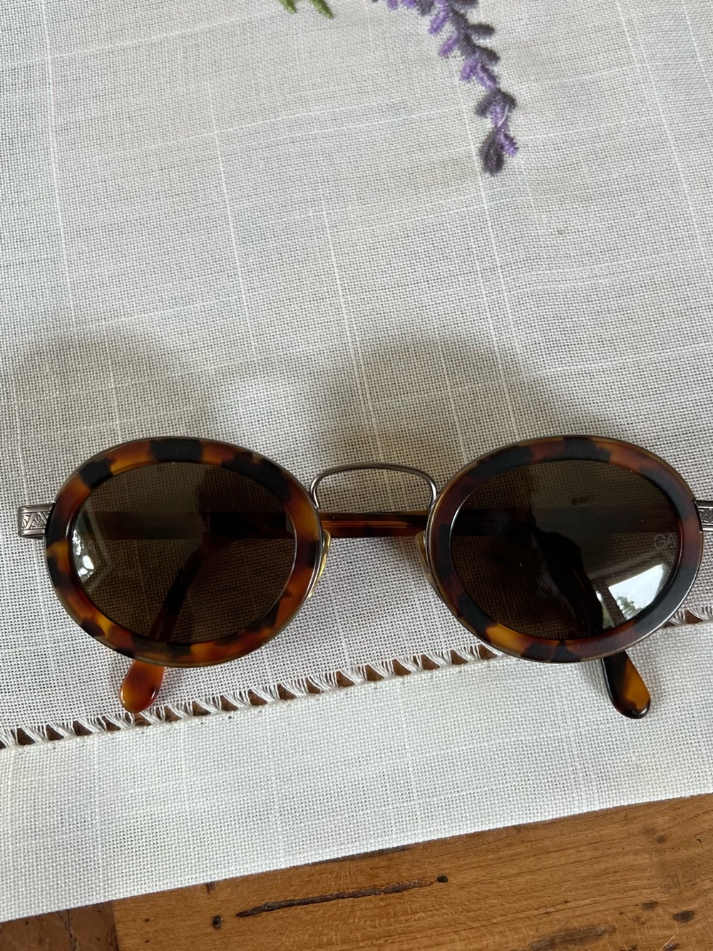 VintageGiorgio Armani Tortoiseshell Round Sunglasses